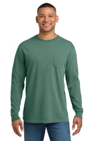 Unisex Heavyweight Ring Spun Long Sleeve Pocket Tee