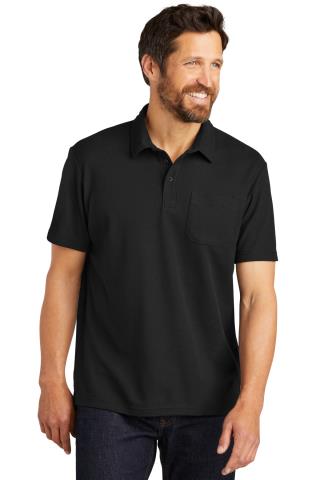 C-FREE Cotton Blend Pique Pocket Polo