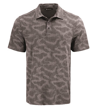 Coastline Recycled Double Peached Camo Print Polo