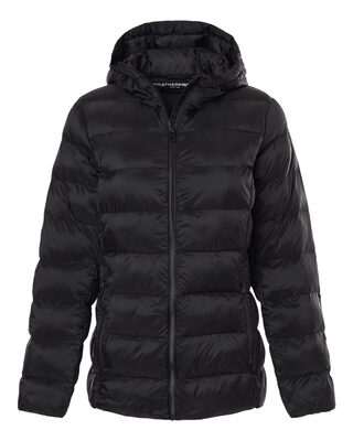 W26715 - Ladies' Lightweight Poly-filled Hooded Puffer Jacket