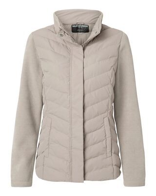 W26719 - Ladies' Mixed Media Chevron Jacket